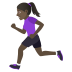 🏃🏿‍♀️ woman running: dark skin tone display on JoyPixels